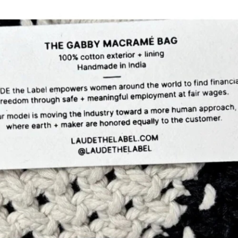 NWT Curateur x LAUDE THE LABEL Gabby Mini Macrame Bag - Picture 6 of 11